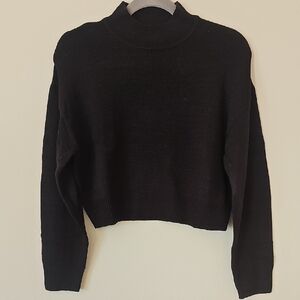 Divided Black Turtleneck Sweater